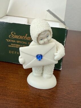 Department 56 Vintage Extra Special Delivery Sapphire September Snowbabies